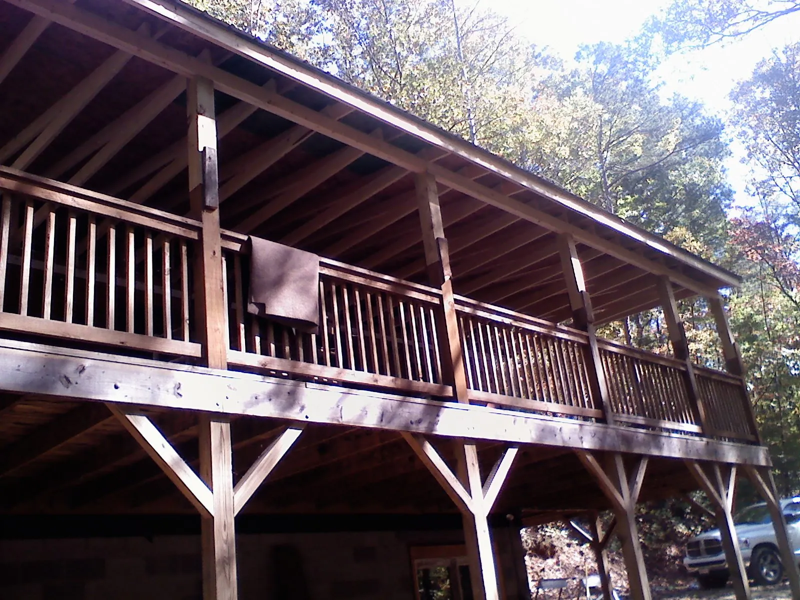 Timber framing under a new elevated porch and deck — Roof Leak Repair in Winter Haven by Roofing Brothers